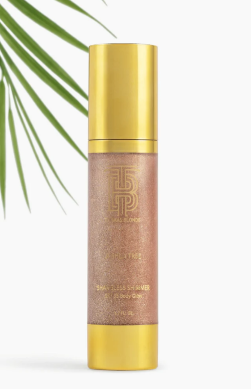 Thomas Blonde "Shameless Shimmer" Body Glow Sunscreen