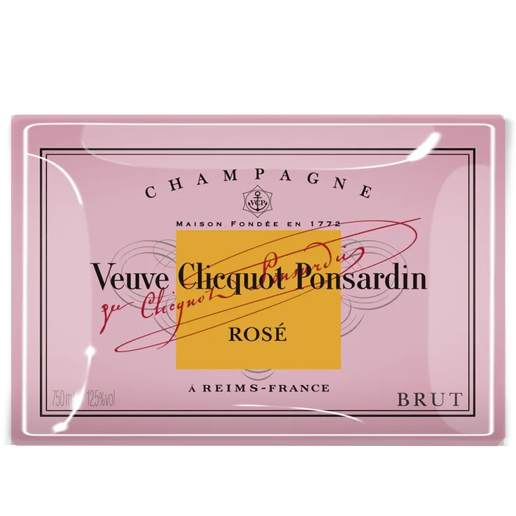 Veuve Clicquot  Rosé  Decoupage Glass Tray