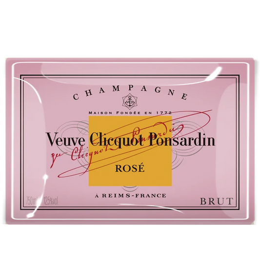 Veuve Clicquot  Rosé  Decoupage Glass Tray