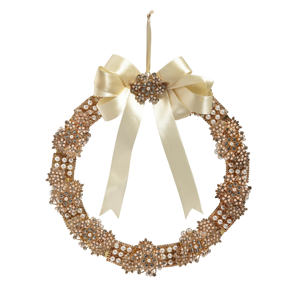 Vintage Gold Brooch Wreath