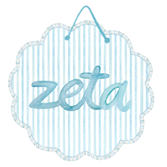 Sorority Scalloped Acrylic Door Hanger