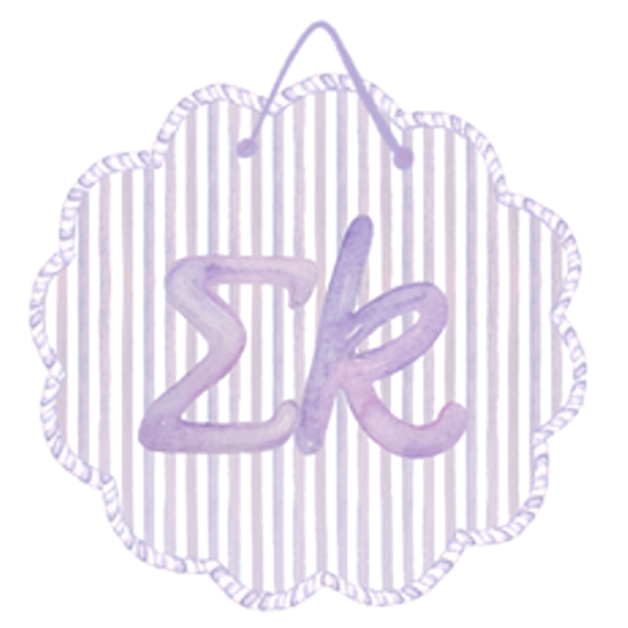 Sorority Scalloped Acrylic Door Hanger