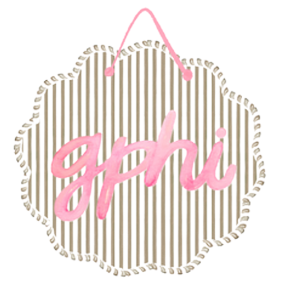 Sorority Scalloped Acrylic Door Hanger