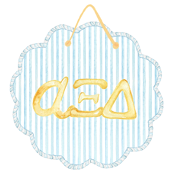 Sorority Scalloped Acrylic Door Hanger