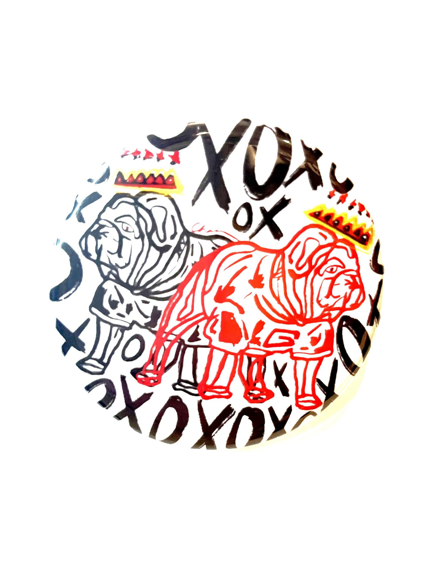 XOXO Bulldawg Button