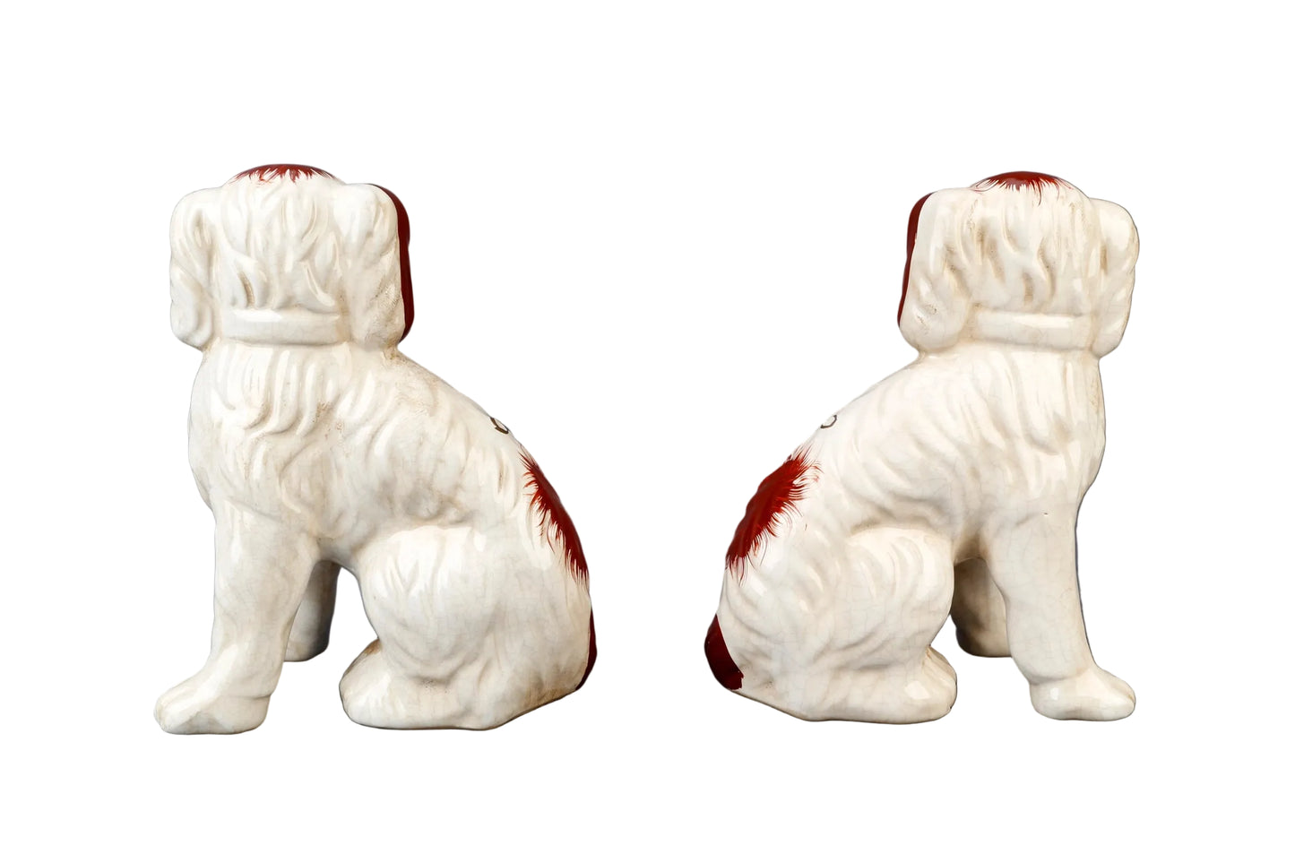 Staffordshire Dogs in Brown + White
