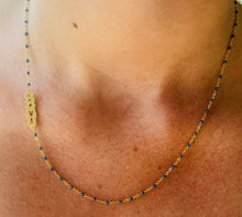 Load image into Gallery viewer, The College Logo Necklace: Side Set Logo on Enamel Bead Necklace
