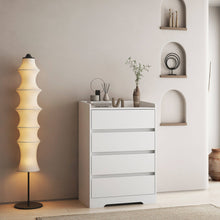Load image into Gallery viewer, 4-Drawer Dresser, Waterproof, Black/White, Modern Design
