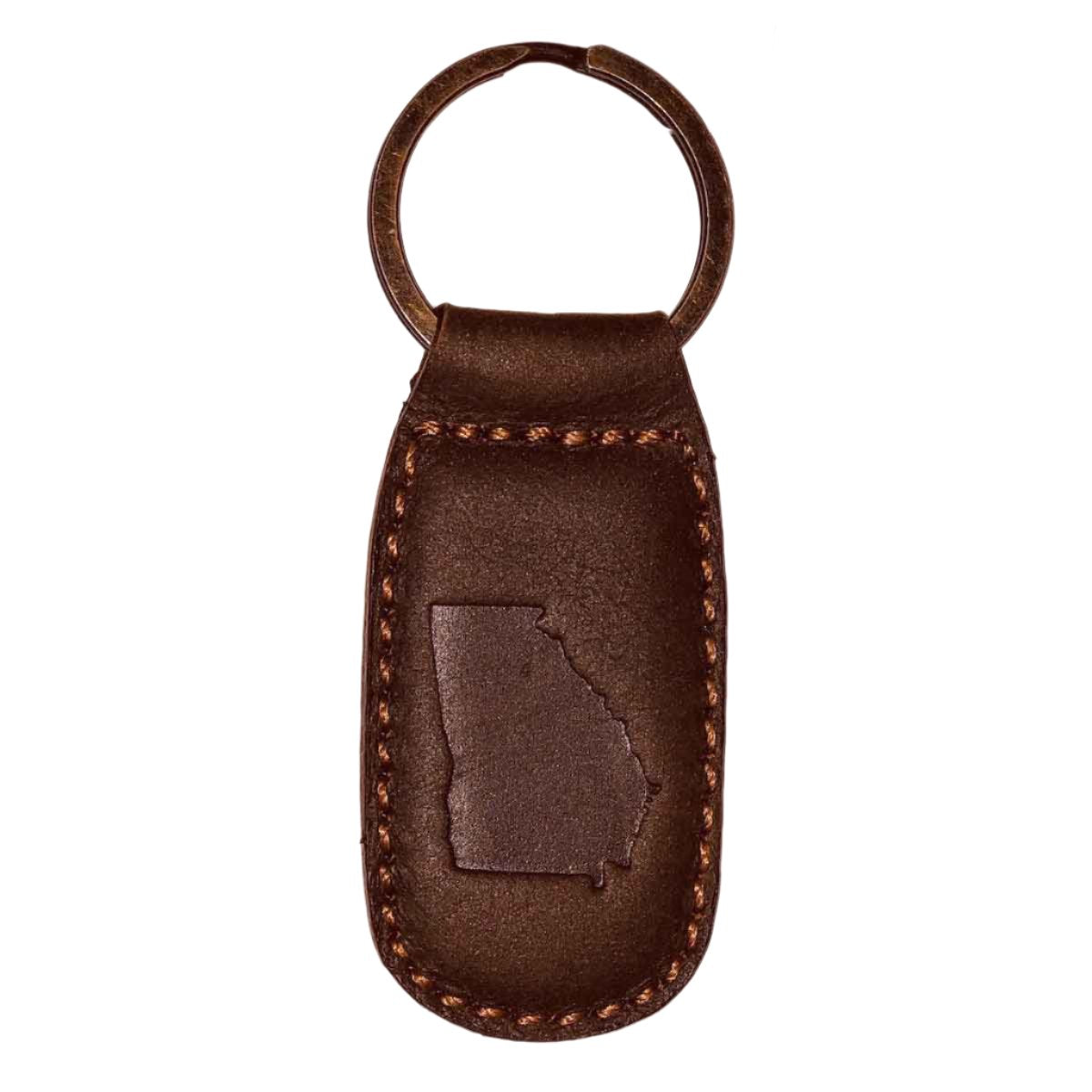 Georgia Leather Embossed Keychain