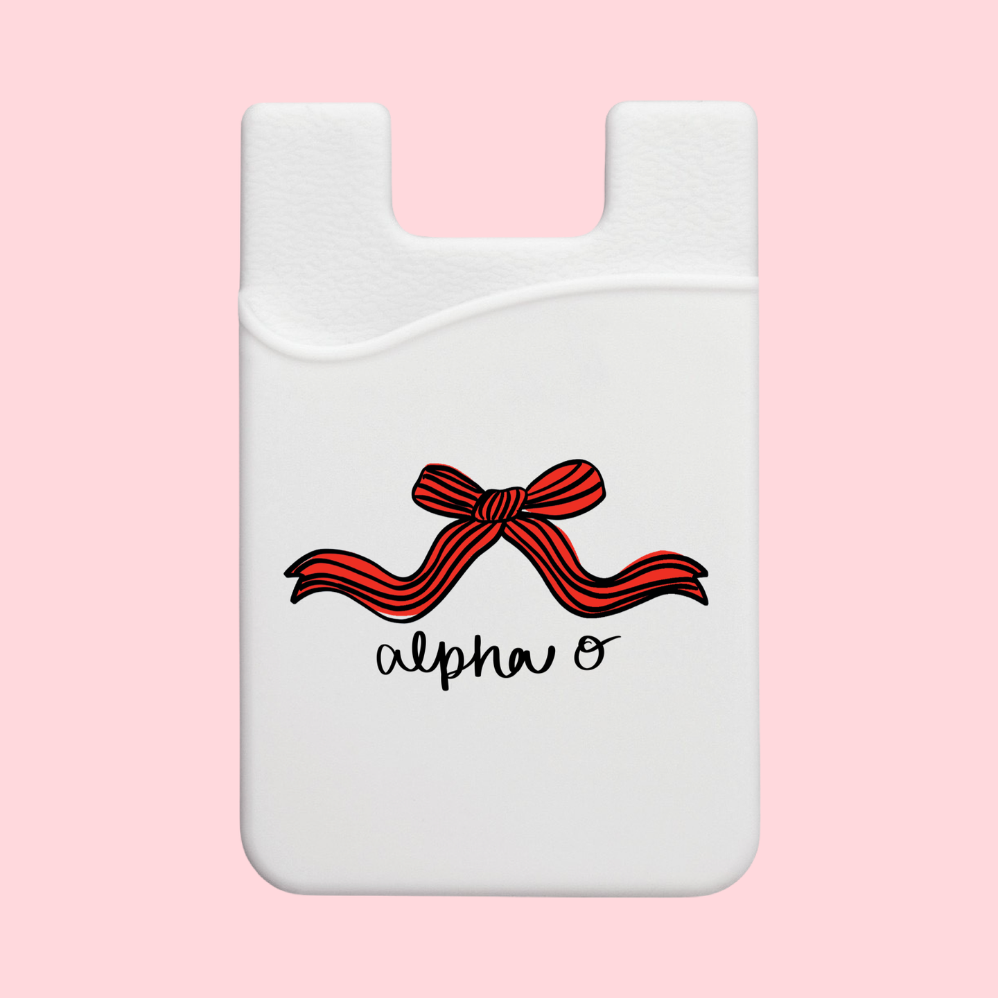 Alpha Omicron Pi Coquette Bow Sorority Phone Wallet