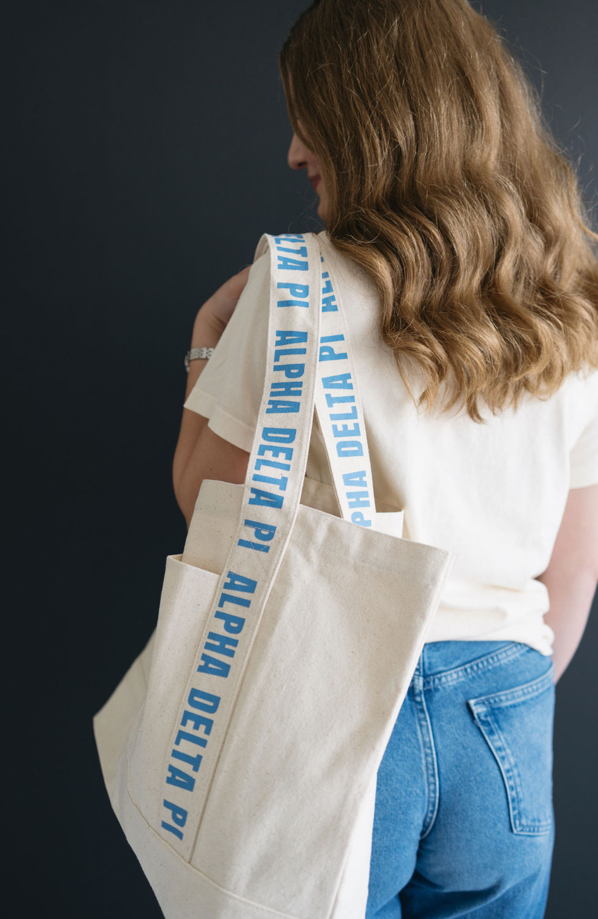 Sorority Strap Canvas Tote Bag