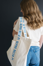 Load image into Gallery viewer, Sorority Strap Canvas Tote Bag
