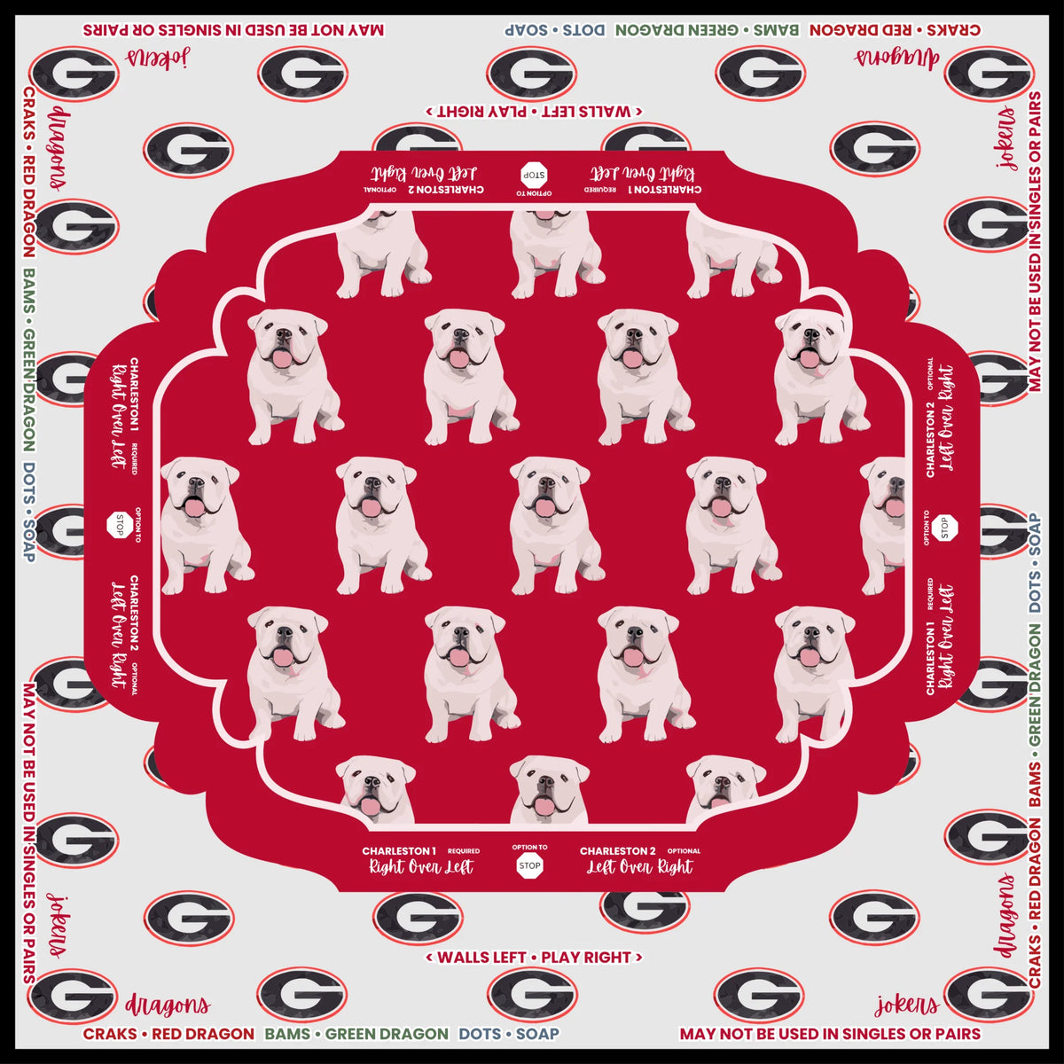 Athens Georgia Gameday Mahjong Mat