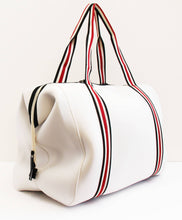 Load image into Gallery viewer, The Cassie Weekender Oxford Beige With Red Stripe
