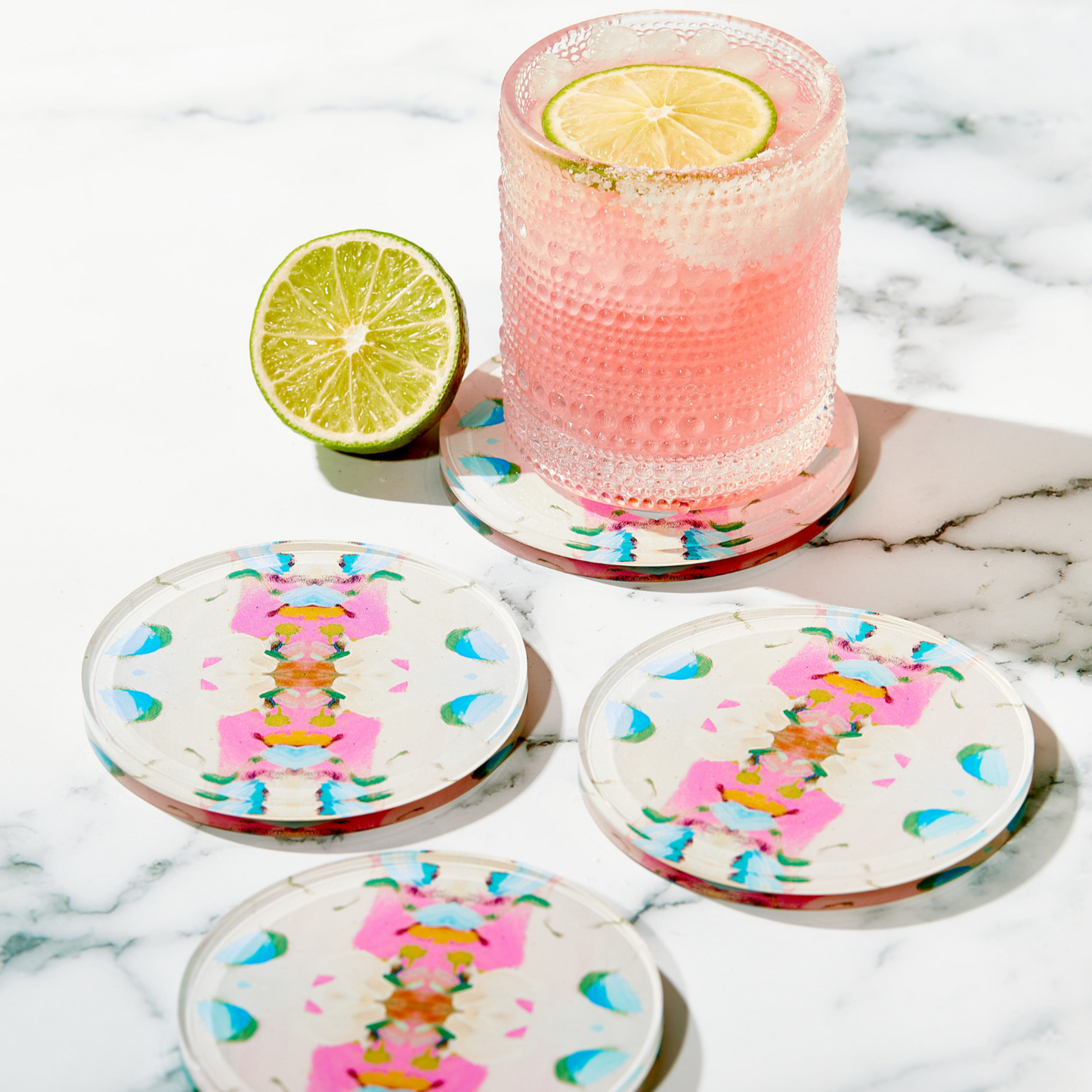 Monets Garden Pink Coaster | Laura Park Designs x Tart