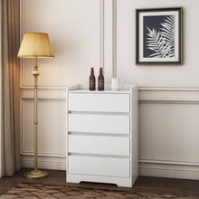 Load image into Gallery viewer, 4-Drawer Dresser, Waterproof, Black/White, Modern Design

