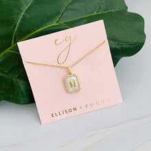 Load image into Gallery viewer, Initial Deco Open Locket Pendant Necklace
