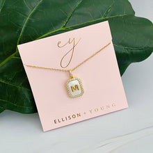 Load image into Gallery viewer, Initial Deco Open Locket Pendant Necklace
