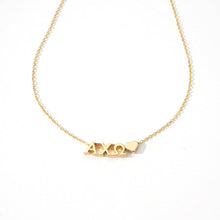 Load image into Gallery viewer, I Love My Sorority: Greek Letters Heart Necklace
