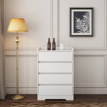 Load image into Gallery viewer, 4-Drawer Dresser, Waterproof, Black/White, Modern Design
