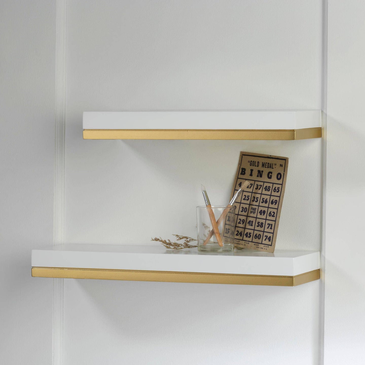 Floating Wall Shelf - Set of 2 - Wood