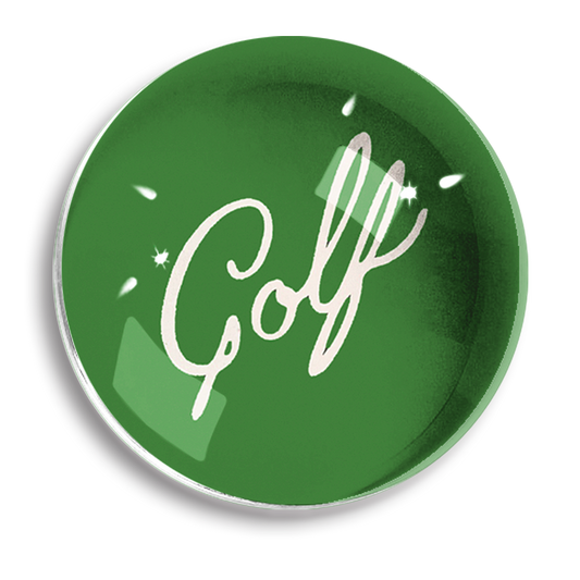 Golf Script Dome Paperweight