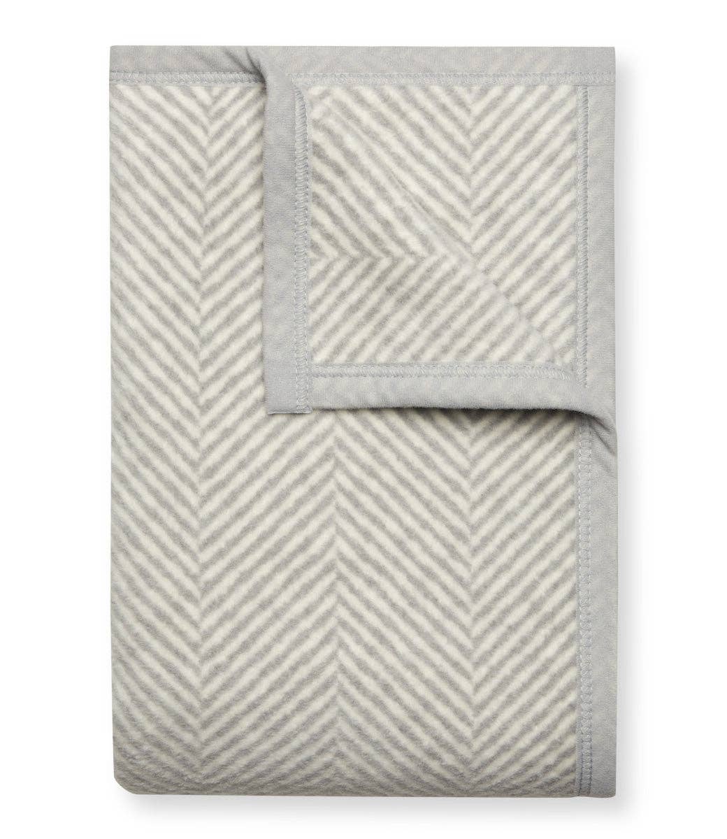 Blanket: Harborview Herringbone Light Grey