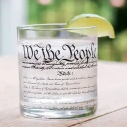 U.S. Constitution Rocks Glass
