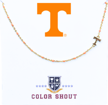 Load image into Gallery viewer, The College Logo Necklace: Side Set Logo on Enamel Bead Necklace
