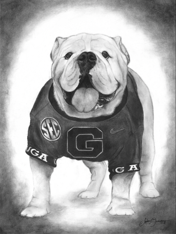 Standing Charcoal Uga Frame with Shadowing