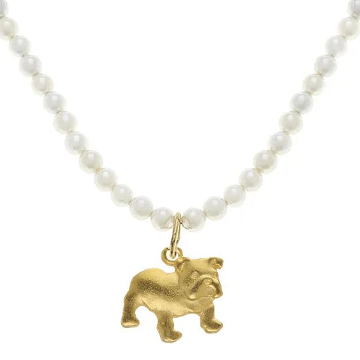 Susan Shaw Alys Bulldog Pearl Necklace