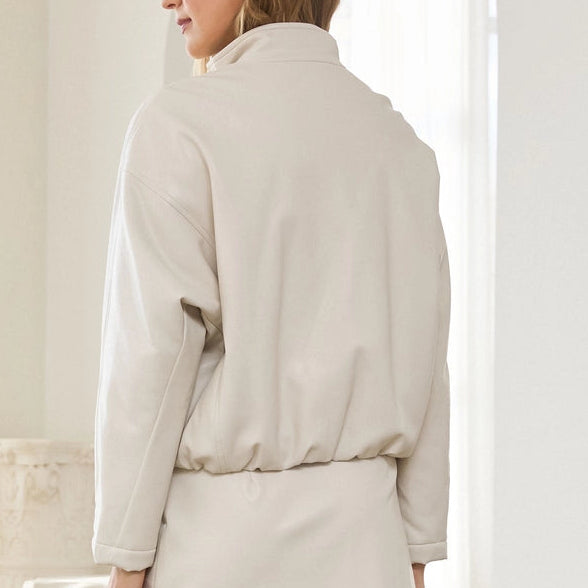 Taupe Bomber Jacket