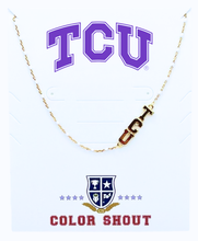 Load image into Gallery viewer, The College Logo Necklace: Side Set Logo on Enamel Bead Necklace
