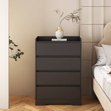 Load image into Gallery viewer, 4-Drawer Dresser, Waterproof, Black/White, Modern Design
