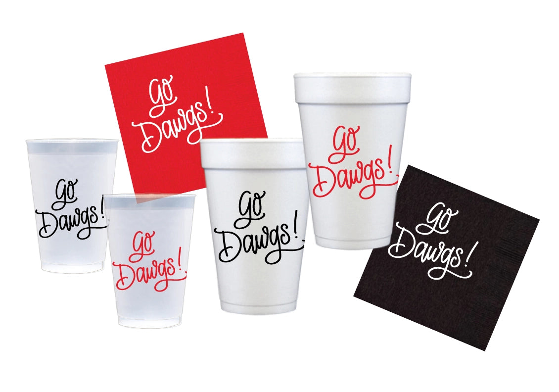 Go Dawgs! Styrofoam Game Day Cups