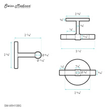 Load image into Gallery viewer, Verre Acrylic Robe Hook in Brushed Gold
