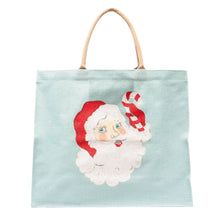 Load image into Gallery viewer, Candy Cane Santa Carryall Tote
