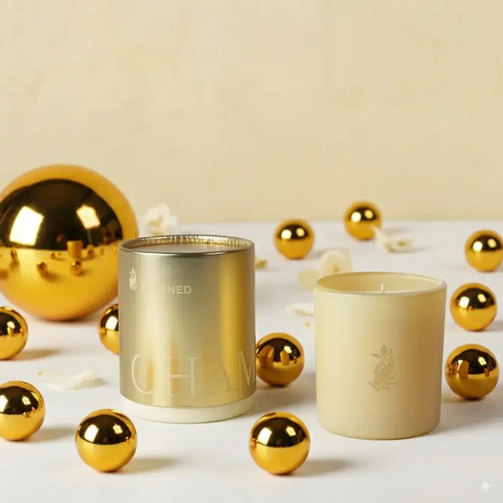 Rewined Champagne Metallic Candle