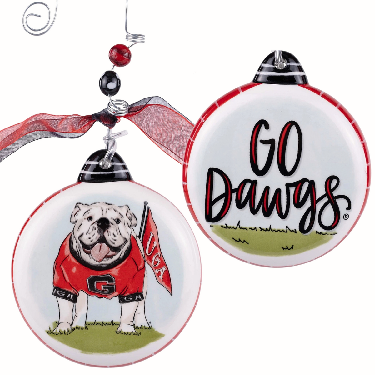 Georgia Uga Mascot Puff Ornament