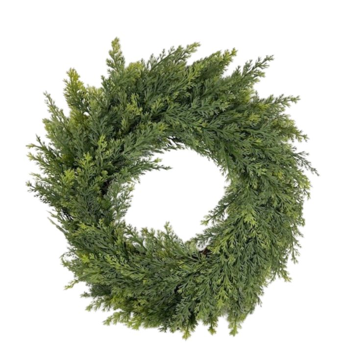 Faux Soft Cedar Wreath
