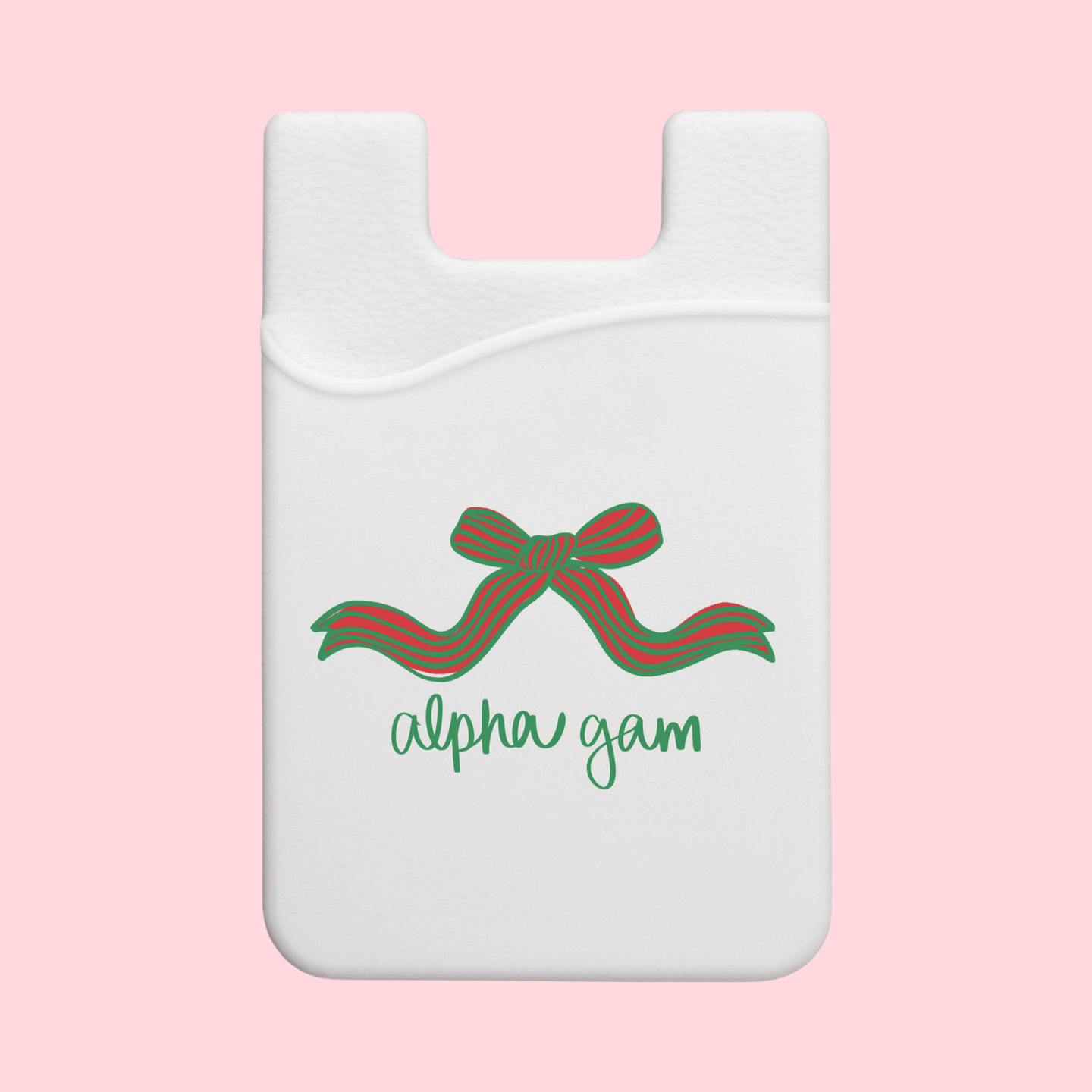Alpha Gamma Delta Coquette Bow Sorority Phone Wallet