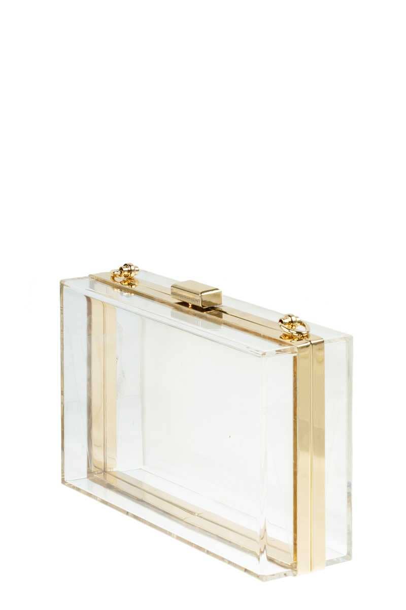 Rectangle Transparent Plastic Clutch