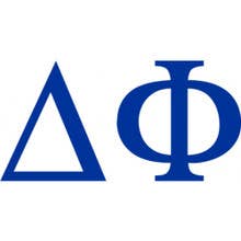 Greek Letter Decal Sticker: White / Sigma Delta Tau