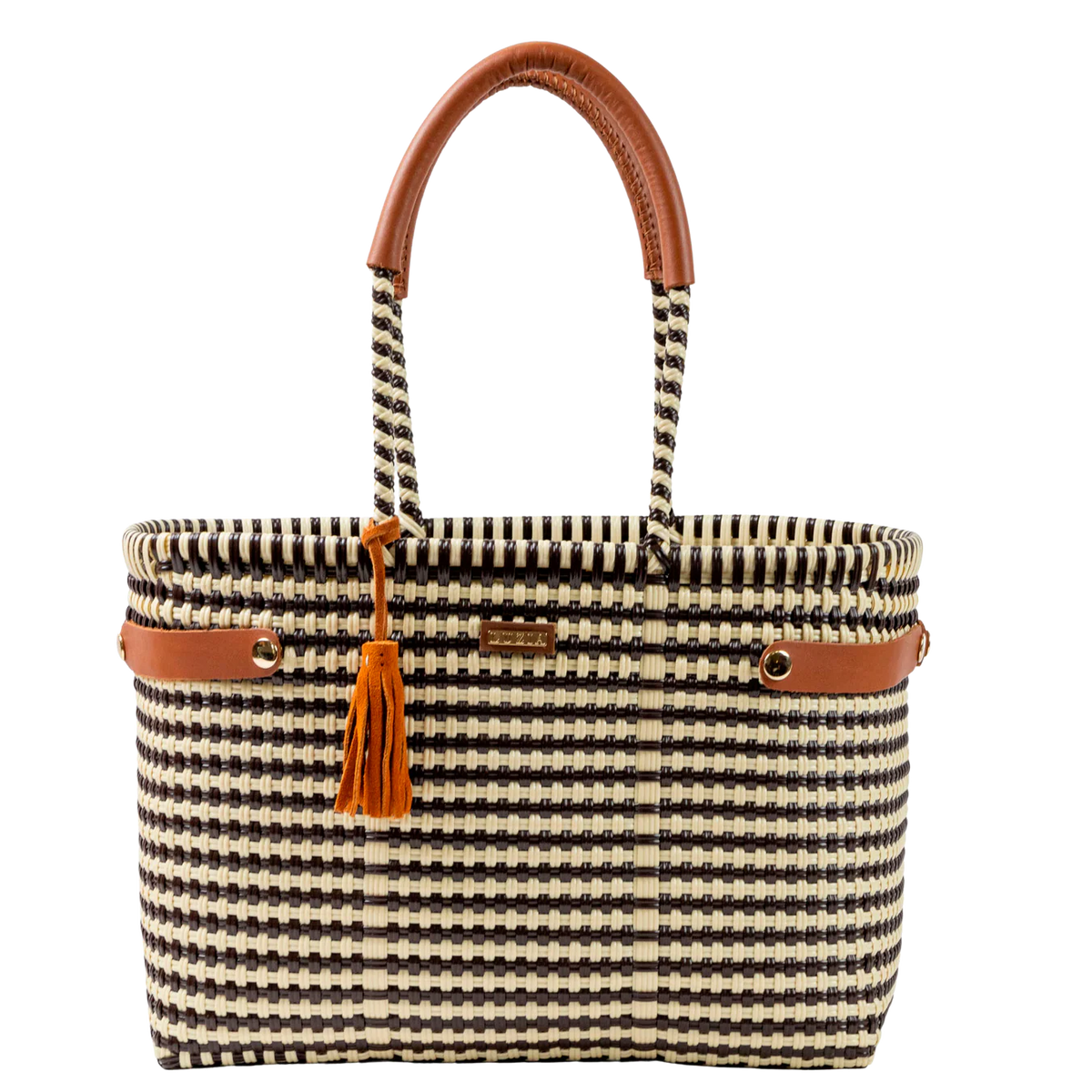 OPEN BASKET MEDIUM LINES BROWN BEIGE