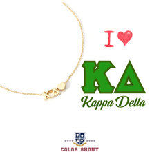 Load image into Gallery viewer, I Love My Sorority: Greek Letters Heart Necklace
