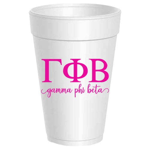 Gamma Phi Beta - Styrofoam Cups - 10 pack