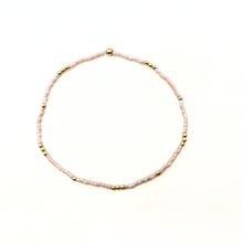 Load image into Gallery viewer, 2mm Newport PALEST PINK + Gold Filled Waterproof Bracelet
