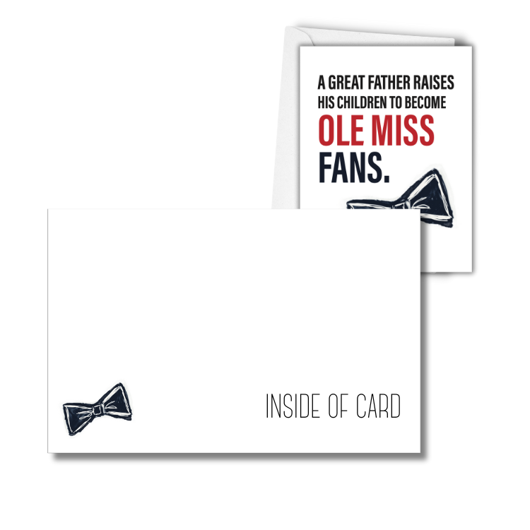Ole Miss Themed Father's Greeting Card