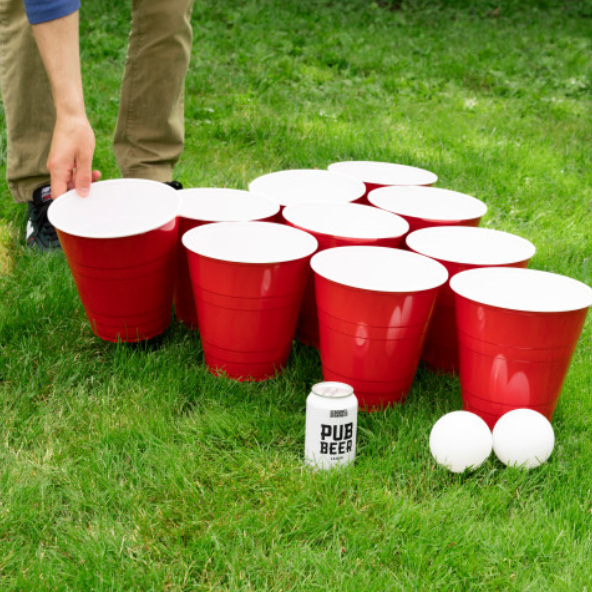 Party Giant Pong Set - Set of 20 XL Cups & 4 XL Balls