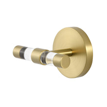 Load image into Gallery viewer, Verre Acrylic Robe Hook in Brushed Gold
